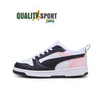 Puma Rebound V6 Lo Bianco Nero Rosa Scarpe Donna Sportive Sneakers 393833 13