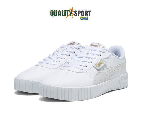 Puma Carina 2.0 Logobsession Bianco Scarpe Donna Sportive Sneakers 392518 01