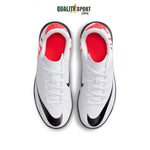 Nike Vapor 15 Club TF Bianco Rosso Scarpe Bambino Calcetto Soccer DJ5956 600