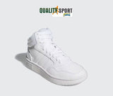 Adidas Hoops 3 Mid Bianco Scarpe Bambino Ragazzo Sneakers Sportive GW0401