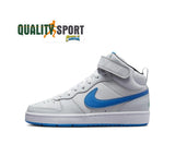 Nike Court Borough Mid Grigio Scarpe Ragazzo Sportive Sneakers CD7782 012