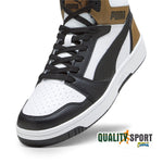 Puma Rebound V6 Bianco Nero Fango Scarpe Shoes Uomo Sportive Sneakers 392326 09