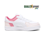 Puma Caven Block Bianco Rosa Scarpe Shoes Bambina Sportive Sneakers 394462 01