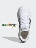 Adidas Grand Court Bianco Nero Scarpe Ragazzo Donna Sportive Sneakers GW6511