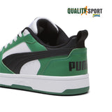 Puma Rebound V6 Lo Bianco Nero Verde Scarpe Ragazzo Sportive Sneakers 393833 05