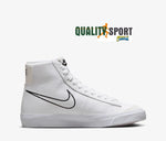 Nike Blazer Mid '77 Bianco Nero Scarpe Ragazzo Sportive Sneakers FN7788 100