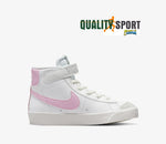 Nike Blazer Mid '77 Bianco Rosa Scarpe Bambino Sportive Sneakers DA4087 106