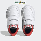 Adidas Hoops Bianco Nero Scarpe Shoes Infant Bambino Sportive Sneakers H03860
