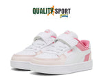Puma Caven Block Bianco Rosa Scarpe Infant Bambina Sportive Sneakers 394463 01