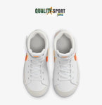 Nike Blazer Mid '77 Bianco Arancione Scarpe Bambino Sportive Sneakers DA4087 116