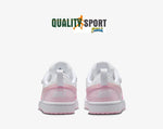 Nike Court Borough Bianco Rosa Scarpe Bambina Sportive Sneakers DV5457 105