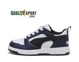Puma Rebound V6 Bianco Blu Nero Scarpe Bambino Sportive Sneakers 396742 12