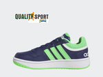 Adidas Hoops 3.0 Blu Verde Scarpe Shoes Ragazzo Sportive Sneakers IG3829
