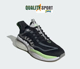 Adidas Alphaboost Nero Bianco Verde Scarpe Shoes Uomo Sportive Sneakers IG3628