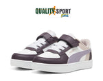 Puma Caven 2 Block Bianco Prugna Scarpe Bambina Sportive Sneakers 394462 11