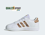 Adidas Grand Court Bianco Animalier Scarpe Shoes Donna Sportive Sneakers IG1187