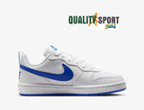 Nike Court Borough Bianco Blu Royal Scarpe Ragazzo Sportive Sneakers DV5456 110