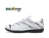 Puma Attacanto TT Bianco Nero Scarpe Uomo Sportive Calcetto Soccer 107478 05