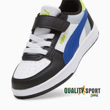 Puma Caven 2.0 Block Bianco Blu Nero Scarpe Bambino Sportive Sneakers 394462 06