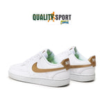 Nike Court Vision Bianco Oro Scarpe Shoes Donna Sportive Sneakers DH3158 105