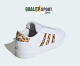 Adidas Grand Court Bianco Animalier Scarpe Shoes Donna Sportive Sneakers IG1187