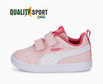 Puma Courtflex AC Rosa Bianco Scarpe Infant Bambina Sportive Sneakers 371544 25