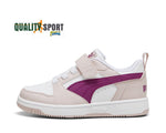 Puma Rebound v6 Lo Bianco Rosa Scarpe Shoes Bambina Sportive Sneakers 397419 14