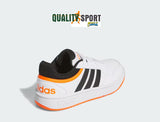 Adidas Hoops 3.0 Bianco Nero Scarpe Shoes Ragazzo Sportive Sneakers IG3828