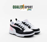 Puma Rebound V6 Bianco Nero Rosa Scarpe Bambina Sportive Sneakers 396742 13