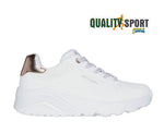 Skechers Uno Lite Metallic Bianco Scarpe Donna Bambina Sneakers 310384L WHT