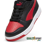 Puma Rebound V6 Lo Nero Rosso Scarpe Shoes Ragazzo Sportive Sneakers 393833 11