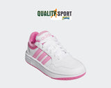 Adidas Hoops 3.0 Bianco RosaScarpe Shoes Donna Ragazza Sportive Sneakers IG3827