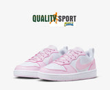 Nike Court Borough Bianco Rosa Scarpe Ragazzo Donna Sportive Sneakers DV5456 105