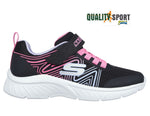 Skechers Microspec Swirl Nero Scarpe Bambina Sportive Running 303535L BKMT