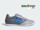 Adidas Super Sala 2 Grigio Blu Scarpe Uomo Calcio a 5 Soccer Indoor IE7556