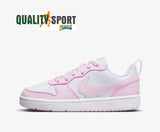 Nike Court Borough Bianco Rosa Scarpe Ragazzo Donna Sportive Sneakers DV5456 105