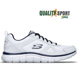 Skechers Track Scloric Bianco Blu Scarpe Shoes Uomo Sportive Sneakers 52631 WNV