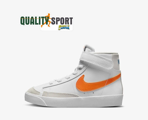 Nike Blazer Mid '77 Bianco Arancione Scarpe Bambino Sportive Sneakers DA4087 116