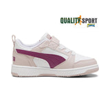 Puma Rebound v6 Lo Bianco Rosa Scarpe Shoes Bambina Sportive Sneakers 397419 14