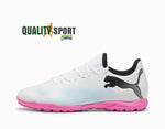 Puma Future 7 Play TT Bianco Nero Scarpe Uomo Sportive Calcetto Soccer 107726 01