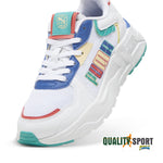 Puma Trinity Lite Bianco Multicolor Scarpe Ragazzo Sportive Sneakers 395462 01