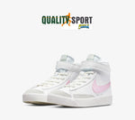 Nike Blazer Mid '77 Bianco Rosa Scarpe Bambino Sportive Sneakers DA4087 106