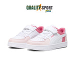 Puma Caven Block Bianco Rosa Scarpe Shoes Bambina Sportive Sneakers 394462 01