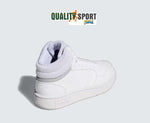 Adidas Hoops 3 Mid Bianco Scarpe Bambino Ragazzo Sneakers Sportive GW0401