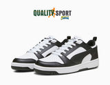Puma Rebound Low Bianco Nero Scarpe Shoes Uomo Sportive Sneakers 392328 01