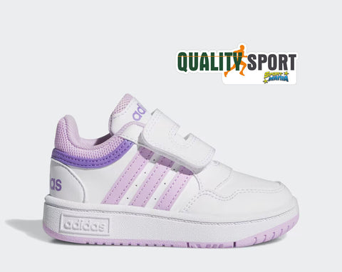 Adidas Hoops Bianco Rosa Lilla Scarpe Infant Bambina Sportive Sneakers IF7734