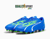 Puma Ultra Play FG/AG Blu Giallo Scarpe Uomo Sportive Calcetto Soccer 107423 03