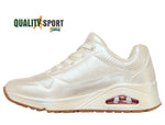 Skechers Uno Pearl Queen Bianco Scarpe Shoes Donna Sportive Sneakers 155174 WHT