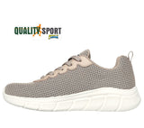 Skechers Bobs B Flex Beige Scarpe Donna Sportive Palestra Sneakers 117346 TAN