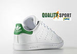 Adidas Stan Smith Bianco Verde Scarpe Bambino Sportive Sneakers BA8375